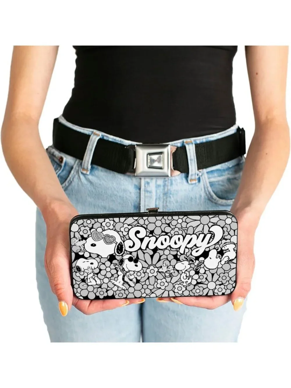 Peanuts Hinged Clasp Wallet - Cute Cartoon Design, Compact & Stylish Accessory